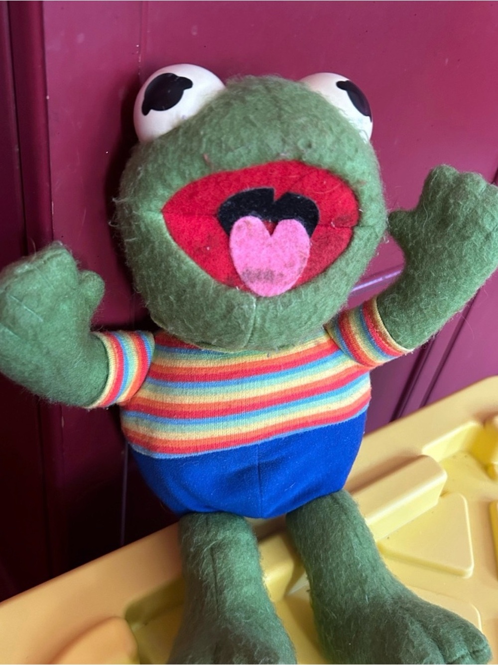 Vintage 1980s Hasbro Softies Muppet Babies Kermit The Frog